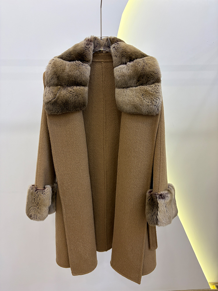 Manteau en fourrure véritable  - Wool Coat Peacoat avis et prix