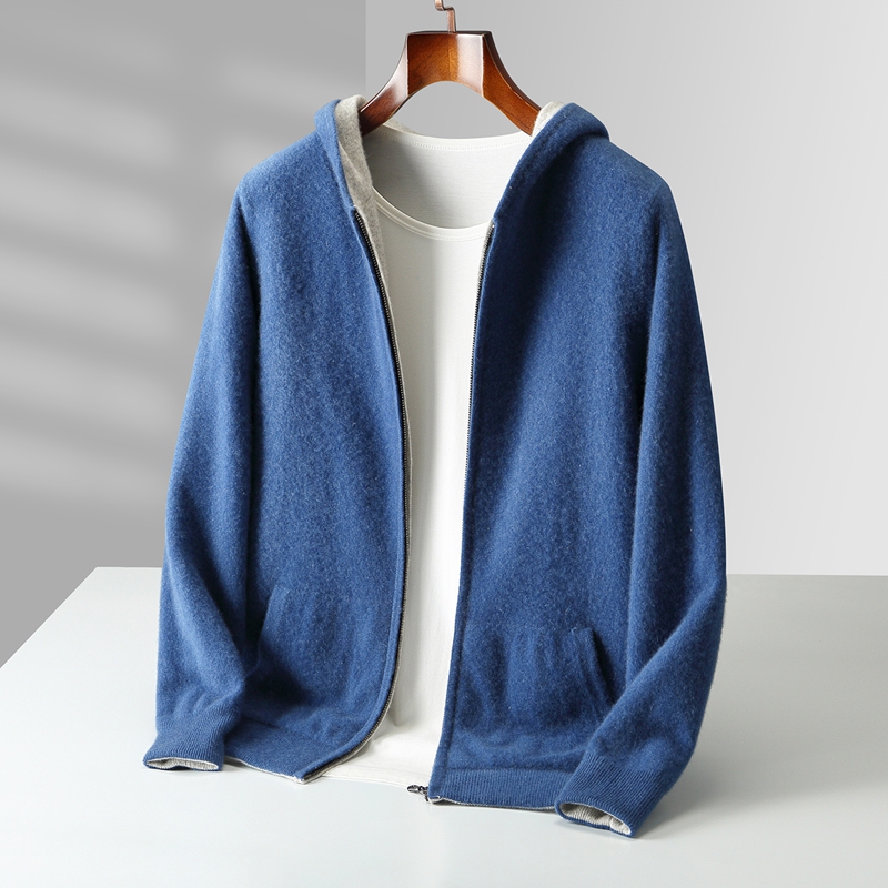 Cardigans à capuche en cachemi - Wool Coat Peacoat avis et prix