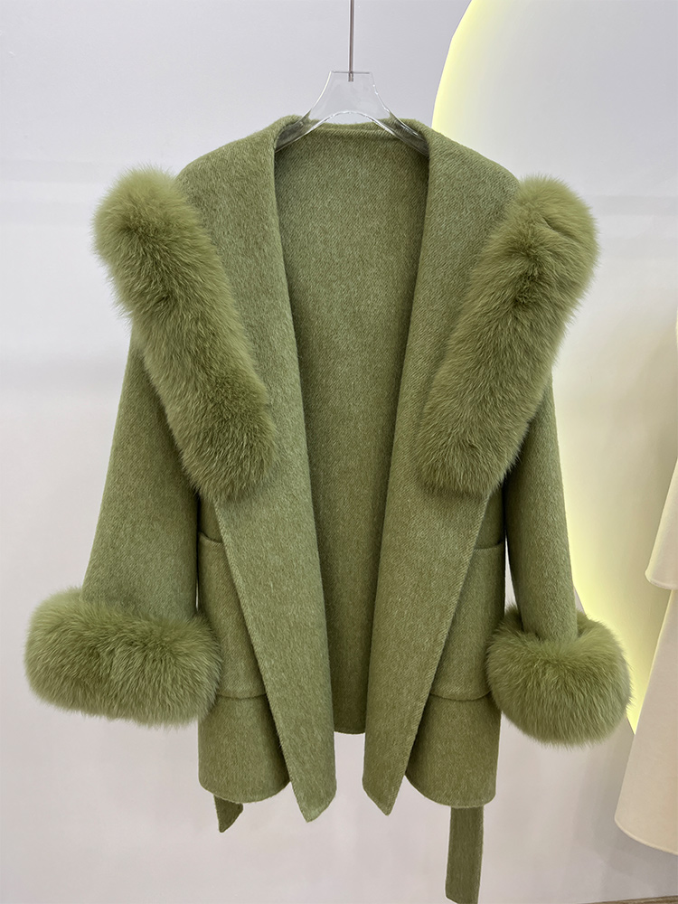 2025 hiver femmes col de fourr - Wool Coat Peacoat avis et prix