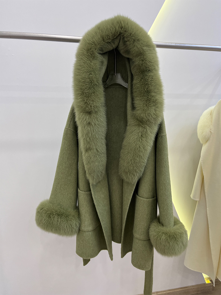 2025 hiver femmes col de fourr - Wool Coat Peacoat avis et prix