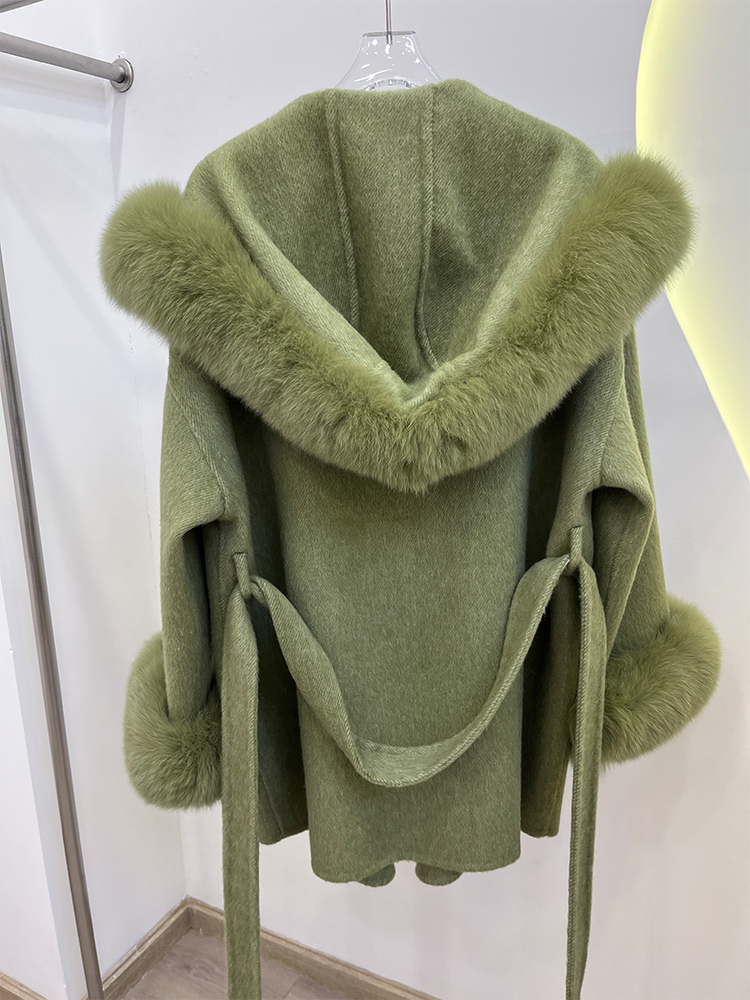 2025 hiver femmes col de fourr - Wool Coat Peacoat avis et prix